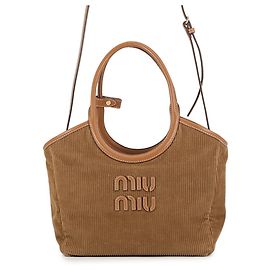 mala Miu Miu Ivy em Camel Camelo