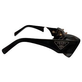 Prada Sonnenbrille aus schwarzem Acetat Schwarz