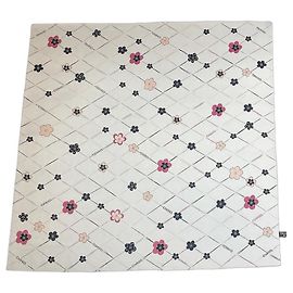 Foulard Chanel blanc fleurs Blanc