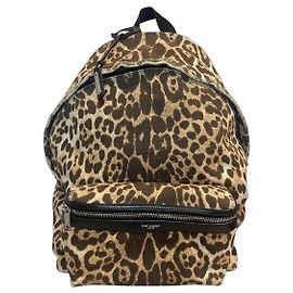 Autre Marque Sac à dos Saint Laurent leopard Beige