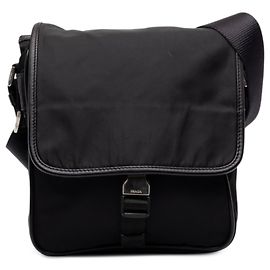 Sac messager Prada Tessuto avec boucle noir Noir