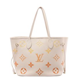 Bolsa de Ombro Louis Vuitton Neverfull MM Monogram Empreinte Gradient em Bege M46516 Bege