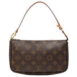 Sac à épaule Louis Vuitton Monogram Pochette Accessoires Marron Marron