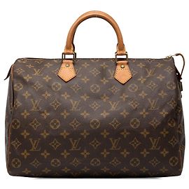 Sac Boston Louis Vuitton Monogram Speedy 35 Marron Marron