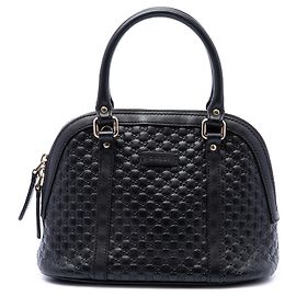 Borsa Dome Mini Microguccissima Gucci Nera Nero