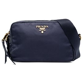 Borsa Camera Prada Tessuto Blu Blu