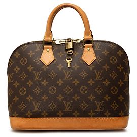 Brown Louis Vuitton Monogram Alma PM Handbag Brown