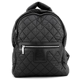 Chanel Matelassé Nylon Handbag Black