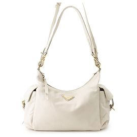 Sac à épaule Prada Explorer Large en cuir Blanc