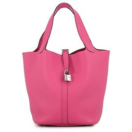 Hermès Sac à main Hermes Picotin Lock MM en Rose Shocking Rose