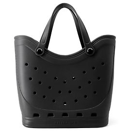 Borsa Tote Balenciaga in gomma nera Nero