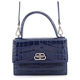 mala Balenciaga BB Sharp XS Azul marinho