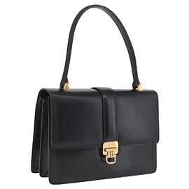 Céline CELINE Hand Bag Leather Black Gold Auth ka7008 - Jerrillo Altro