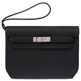 Hermès HERMES Bag Black Leather Briefcase - 104010 Black