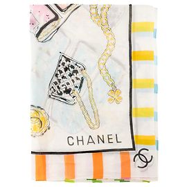 CHANEL - Foulard Chanel in cotone multicolore Multicolore