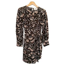 Ba&sh bedrucktes Kleid Schwarz Pink