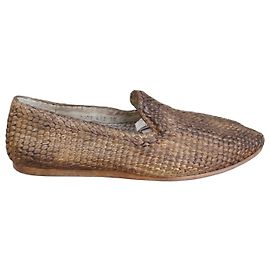 Autre Marque Corvari Mocassins en cuir tressé marron Marron