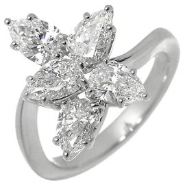 Anel Harry Winston Cluster MM em platina Outro