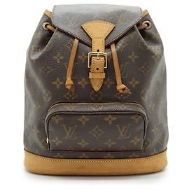 Louis Vuitton Vintage Monogram Canvas Montsouris MM Backpack Brown