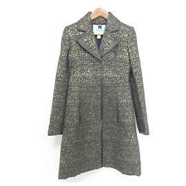 Autre Marque Blumarine Tweed Long Coat Brown