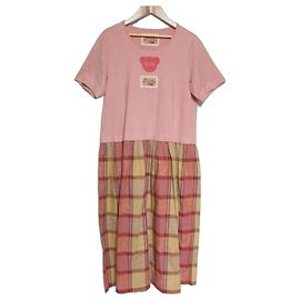 Autre Marque Vestido longo PINK HOUSE com patch de urso de peluche Rosa
