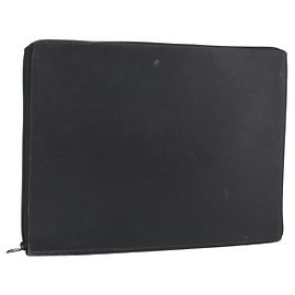 Hermès HERMES Clutch aus Leder Schwarz Andere