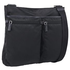 PRADA Sac à épaule Nylon Black Silver Autre