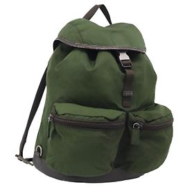PRADA Rucksack Nylon Green Silver Andere