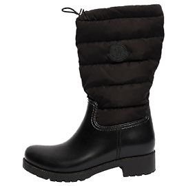 Moncler Black Ginette quilted rain boots - size EU 39 Other
