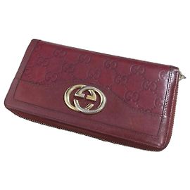 Wunderschöne Gucci Guccissima Sukey Geldbörse Bordeaux