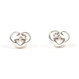 Pendientes Gucci Interlocking G Heart en Plata 925 Plata