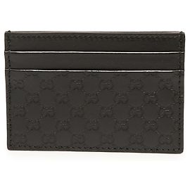 Gucci Black Microguccissima Card Holder Black