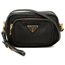 Prada Black Tessuto Camera Bag Black