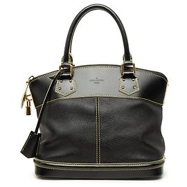 Louis Vuitton Black Suhali Lockit PM Nero