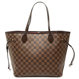Louis Vuitton Brown Damier Ebene Neverfull MM Marron