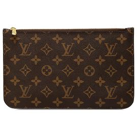 Pochette Louis Vuitton Brown Monogram Neverfull MM Marron