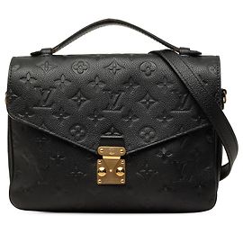 Louis Vuitton Black Monogram Empreinte Pochette Metis Noir