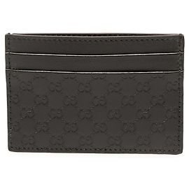 Gucci Black Microguccissima Card Holder Black