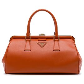 Bolso Prada Orange Saffiano Lux Frame Naranja