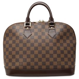 Louis Vuitton Brown Damier Ebene Alma PM Marrom