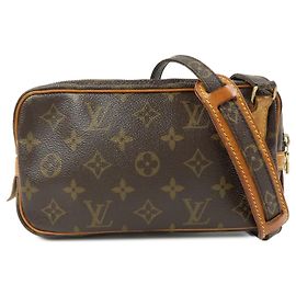 Louis Vuitton Pochette Marly Bandouliere Monogram Canvas Medium Brown