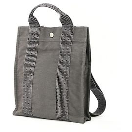 Hermès Mochila Tote HERMES Herline Ad PM Canvas Marrom Caqui