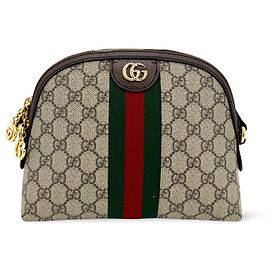 Gucci Ophidia Dome GG Coated Canvas Small Marrone