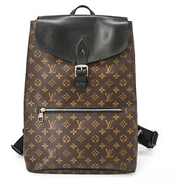 Mochila Louis Vuitton Monogram Macassar Parc Castaño Negro Monograma