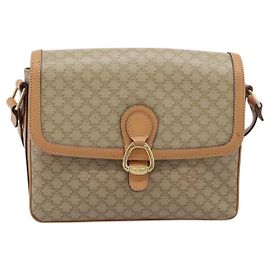 Céline Celine Macadam Shoulder Canvas Medium Bege