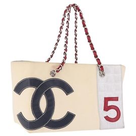 Chanel No.5 Canvas and Leather Medium Beige