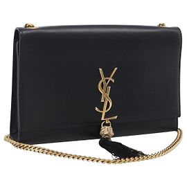 Autre Marque Saint Laurent Classic Monogram Tassel Leather Medium Black