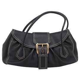 Céline Celine Shoulder Leather Large Preto