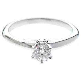 Tiffany & Co. Tiffany Setting Solitär Platin mit RBC Diamant G/VVS2 Silber