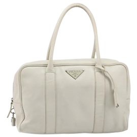 Bolsa Tote Prada em couro branco Branco
